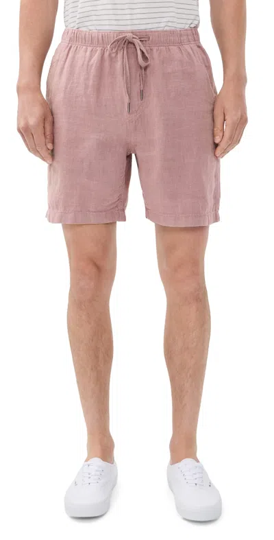 Faherty Essential Linen Shorts 6.5 Adobe In Brown