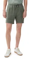 Faherty Essential Linen Shorts 6.5 Spruce In Green