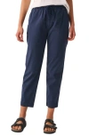 Faherty Essential Organic Cotton Blend Drawstring Pants In Navy