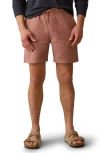 Faherty Essential Stretch Cotton Drawstring Shorts In Pink