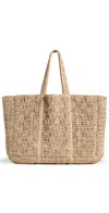 Faherty Extra Large Tote Natural In Brown