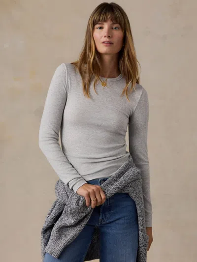 Faherty Featherweight Freestyle Layering Crew In Gray