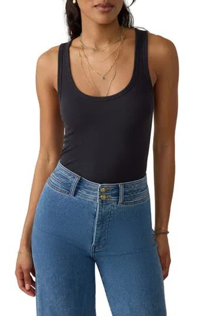 Faherty Featherweight Freestyle Rib Tank Top In Black