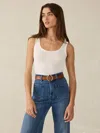 Faherty Featherweight Freestyle Tank In Egret