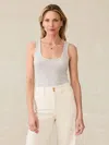 Faherty Featherweight Freestyle Tank In Light Grey Heather
