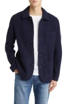 Faherty Wool Chore Jacket In Navy