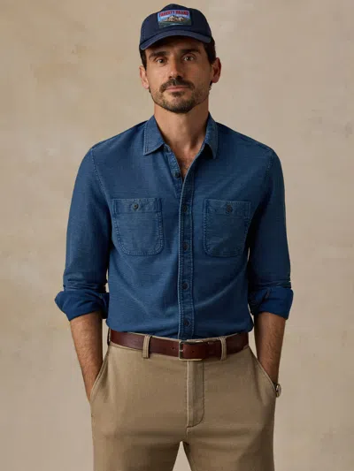 Faherty Field Knit Shirt In Blue