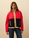 Faherty Fireside Fleece Jacket In Red