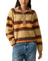 Faherty Fireside Fleece Popover Jacket In Multi