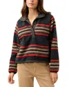 Faherty Fireside Fleece Popover Sweater In Multi