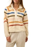 Faherty Fireside Fleece Pullover Top In Neutral