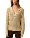 Faherty Fisherman Henley Sweater In Brown
