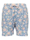 Faherty Floral Swim Shorts In Blue