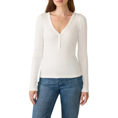 Faherty Freestyle Rib Henley In White