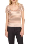 Faherty Freestyle Rib Knit T-shirt In Toulouse Stripe