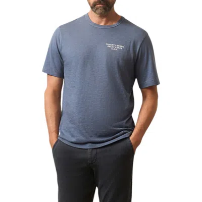 Faherty Freshwater Surf Club Sunwashed Cotton Graphic T-shirt In Blue