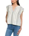 Faherty Gauze Dylan Top In Neutral