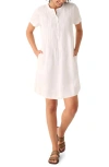 Faherty Gemina Basketweave Dress In White