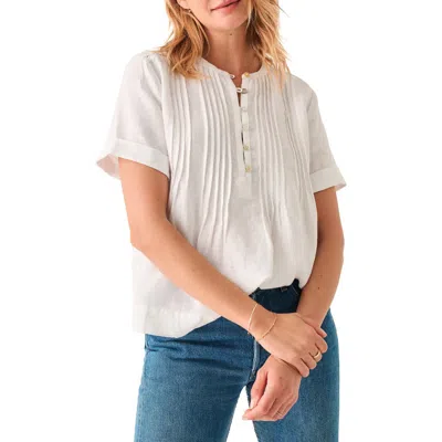 Faherty Gemina Pintuck Linen Top