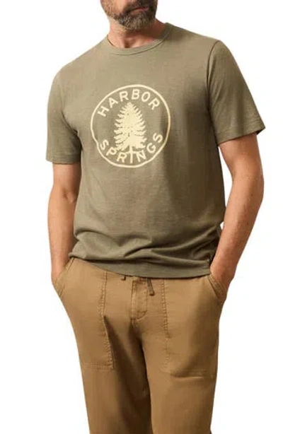 Faherty Harbor Springs Sunwashed Cotton Graphic T-shirt In Green