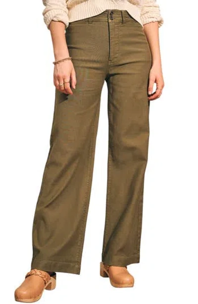 Faherty Harbor Stretch Terry Wide Leg Pants