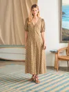 Faherty Havana Floral Linen Blend Maxi Dress In Butternut Ditsy Floral