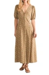 Faherty Havana Floral Linen Blend Maxi Dress