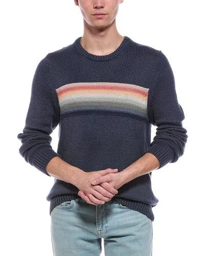 Faherty Heirloom Crewneck Sweater In Blue
