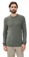 Faherty Heirloom Crewneck Sweater Olive Cove In Multi