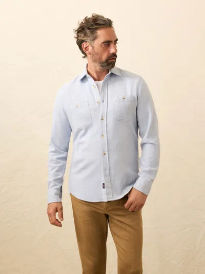 Faherty Heirloom Portuguese Flannel Shirt In Blue