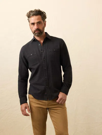 Faherty Heirloom Portuguese Flannel Shirt In Black
