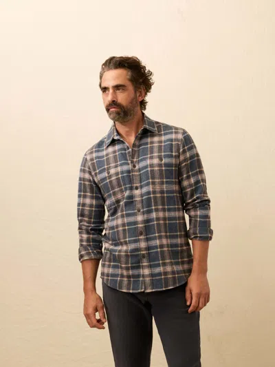 Faherty Heirloom Portuguese Flannel Shirt In Black