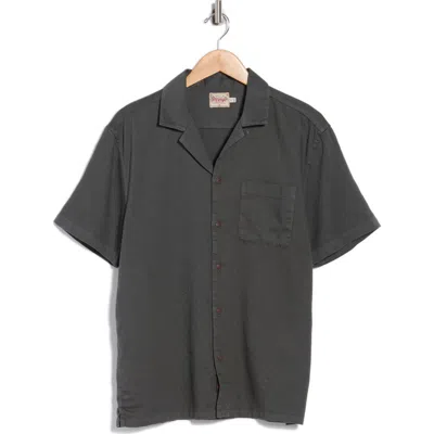 Faherty Hemp Blend & Organic Cotton Camp Shirt In Gray