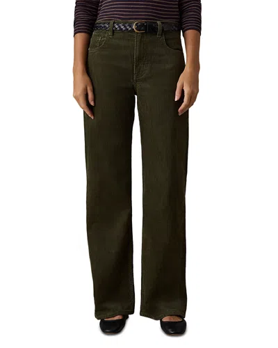Faherty Heritage Corduroy Wide Leg Pants In Green