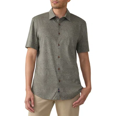 Faherty Hermosa Short Sleeve Button-up Shirt In Gray