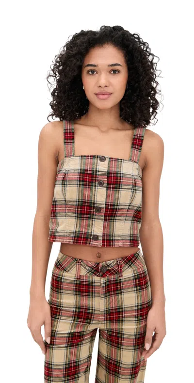Faherty High Ridge Corduroy Bustier Winterstone Plaid