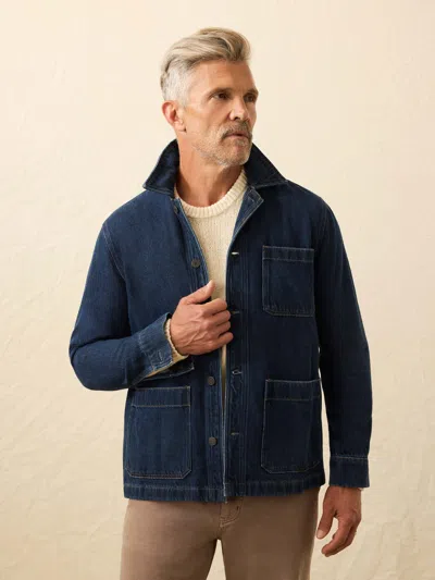 Faherty High Ridge Twill Studio Jacket In Blue