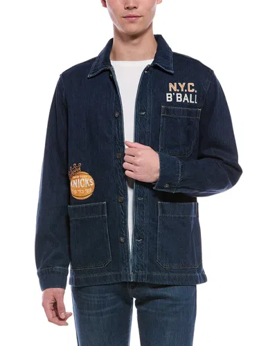 Faherty High Ridge Twill Studio Jacket In Blue