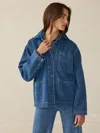 Faherty High Ridge Twill Studio Jacket In Night Waves Wash