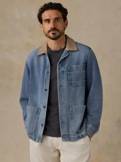 Faherty High Ridge Twill Studio Jacket In Stony Brook Wash