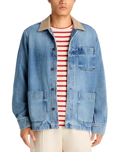 Faherty High Ridge Twill Studio Jacket In Blue