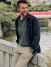 Faherty High Ridge Twill Studio Jacket In Blue