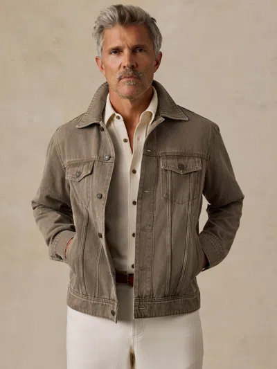 Faherty High Ridge Twill Trucker In Almond Hill Wash