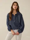 Faherty High Standard Fleece Anorak In Blue Nights