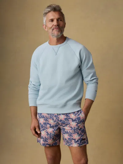 Faherty High Standard Fleece Crewneck T-shirt In Blue