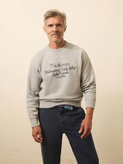 Faherty High Standard Fleece Graphic Crewneck T-shirt In Multi