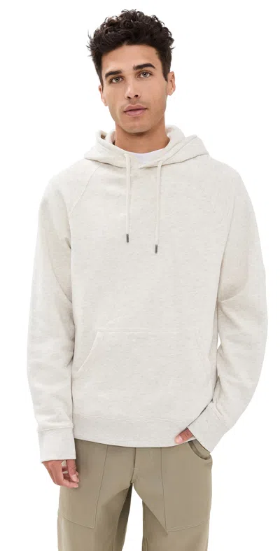 Faherty Sunwashed Slub Hoodie Ivory Rock Stripe In Neutral