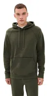 Faherty High Standard Fleece Hoodie Fall Evergreen In Green