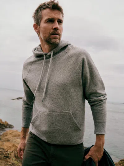 Faherty High Standard Fleece Hoodie In Gray