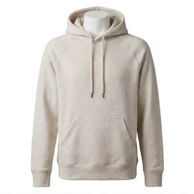 Faherty High Standard Fleece Hoodie In Antique Ivory Heather In Transparent